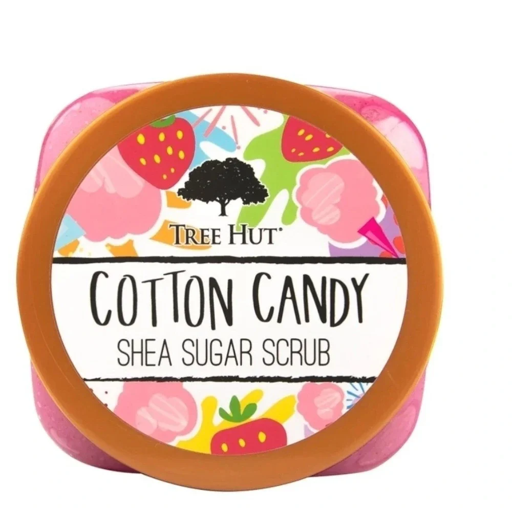 Tree‎ Hut Cotton Candy Shea Sugar Scrub 18oz Body Exfoliator Pink New 18 oz